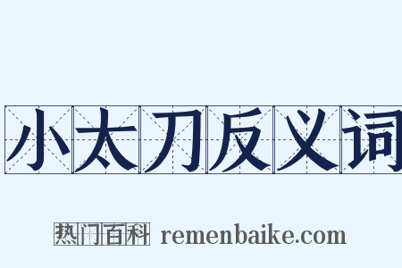 小太刀反义词是什么意思的图片